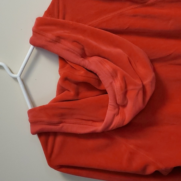 Vintage Juicy Couture Large Red Pink Cotton Velour Full Zip Hoodie Sweatshirt - Picture 10 of 16